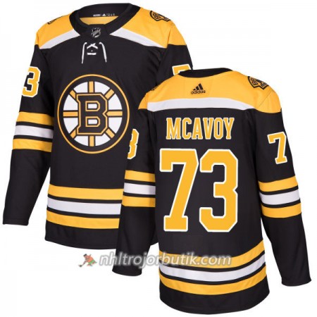 Män Ishockey Boston Bruins Tröja Charlie McAvoy 73 Adidas 2017-2018 Svart Authentic